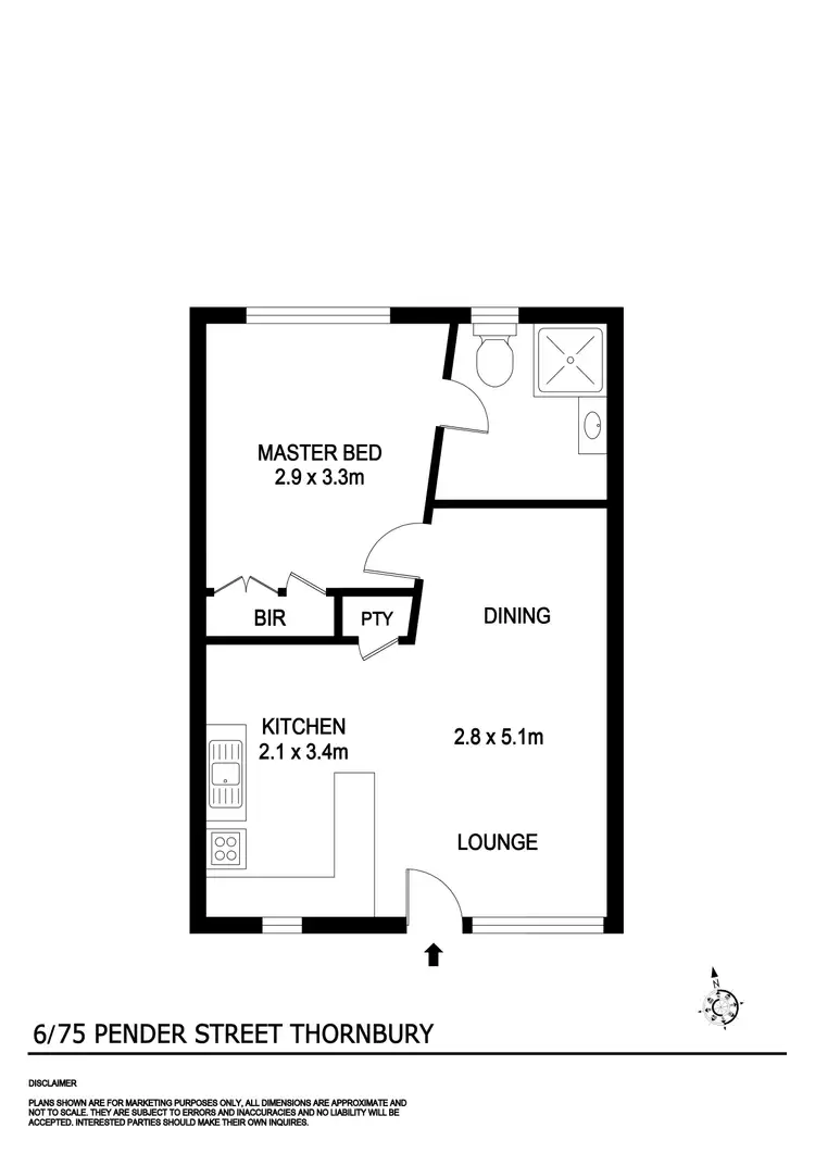 Floorplan of Homely apartment listing, 6/75 Pender Street, Thornbury VIC 3071