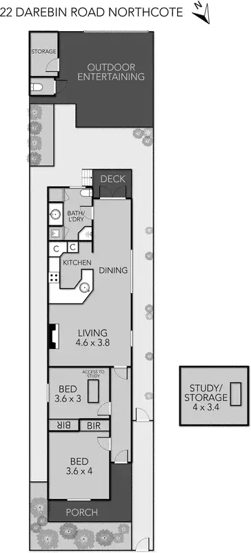 Floorplan of Homely house listing, 22 Darebin Road, Northcote VIC 3070