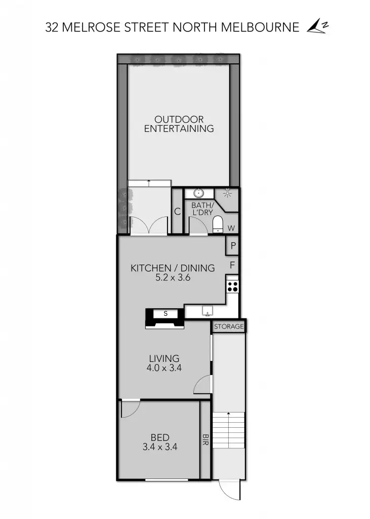 Floorplan of Homely house listing, 32 Melrose Street, North Melbourne VIC 3051
