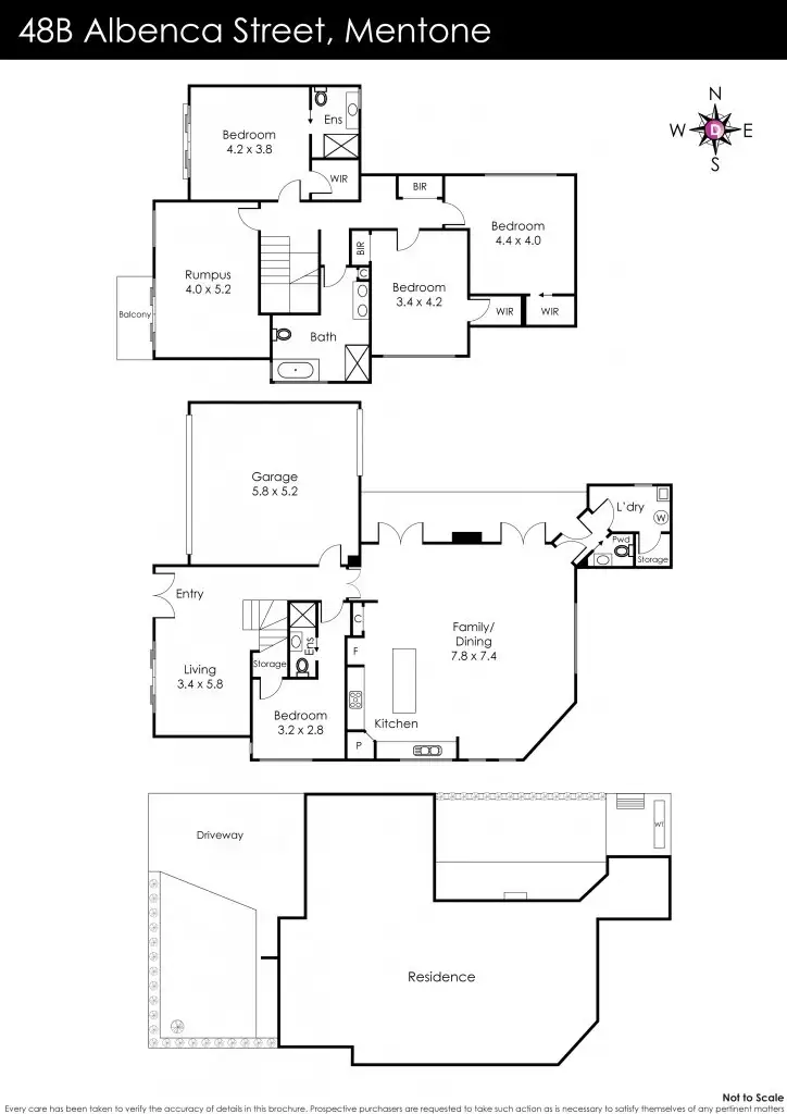 Floorplan of Homely house listing, 48B Albenca Street, Mentone VIC 3194