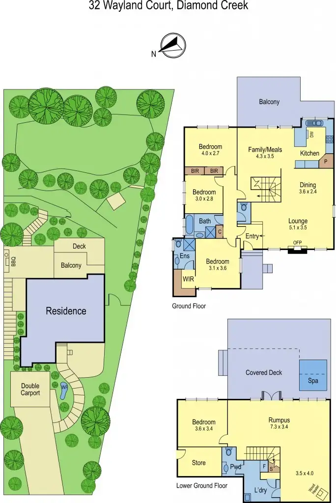 Floorplan of Homely house listing, 32 Wayland Court, Diamond Creek VIC 3089