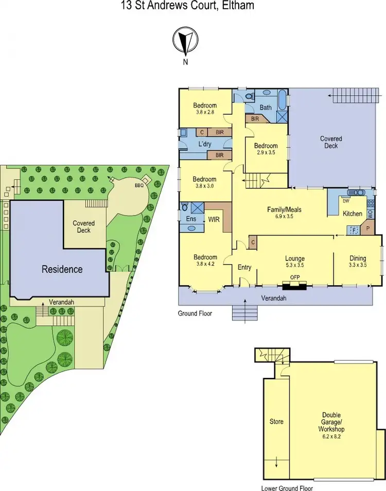 Floorplan of Homely house listing, 13 St Andrews Court, Eltham North VIC 3095