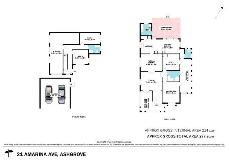 Floorplan of Homely house listing, 21 Amarina Avenue, Ashgrove QLD 4060