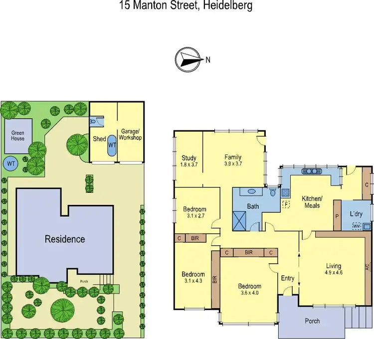 Floorplan of Homely house listing, 15 Manton Street, Heidelberg VIC 3084
