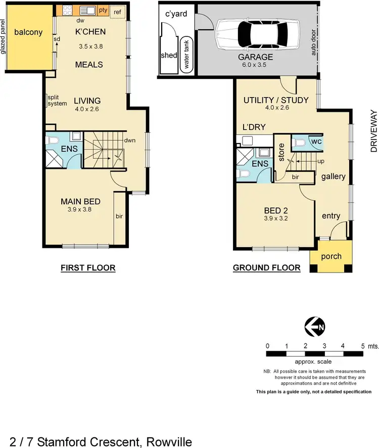 Floorplan of Homely townhouse listing, 2/7 Stamford Crescent, Rowville VIC 3178