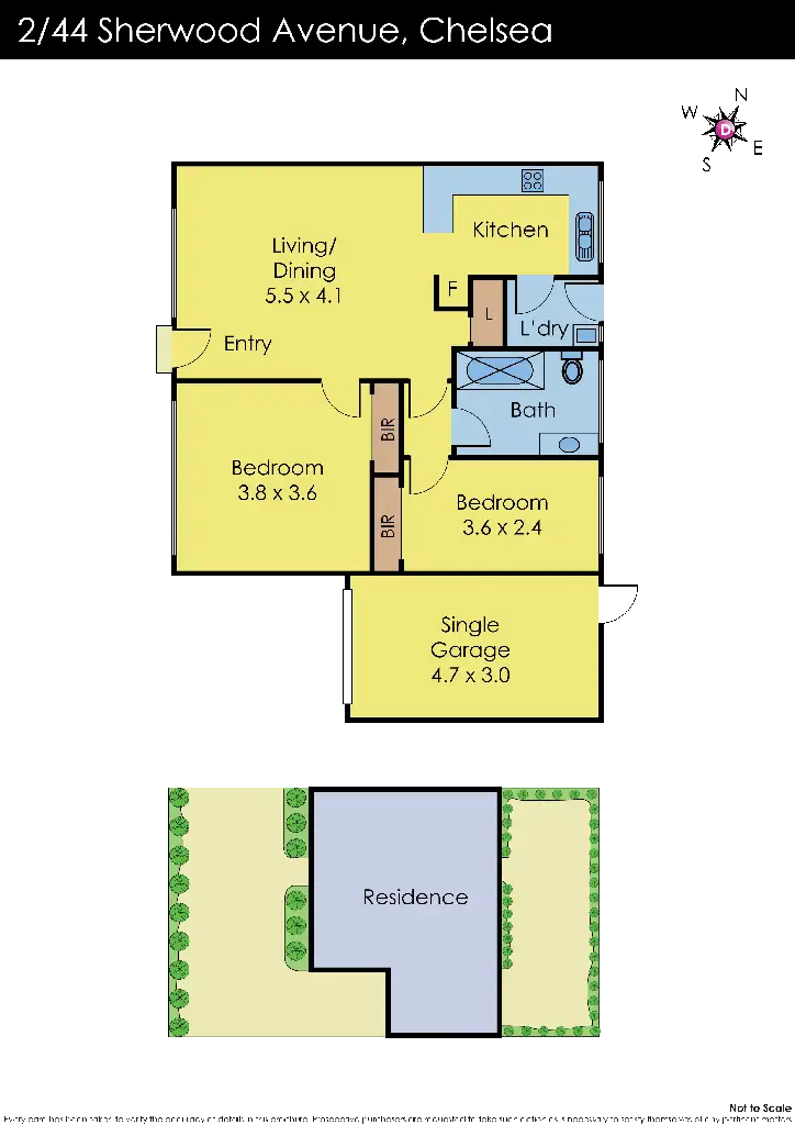 Floorplan of Homely townhouse listing, 2/44 Sherwood Avenue, Chelsea VIC 3196
