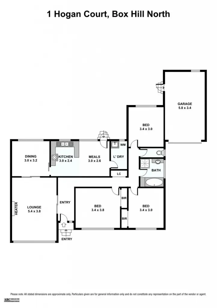 Floorplan of Homely house listing, 1 Hogan Court, Box Hill North VIC 3129