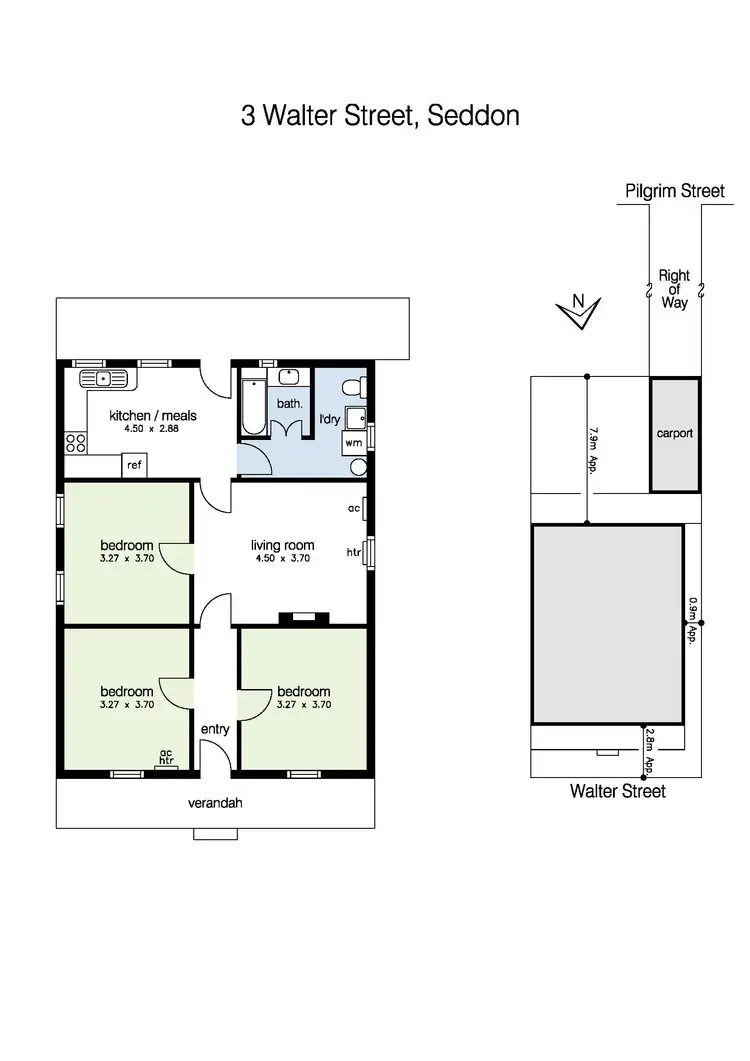 Floorplan of Homely house listing, 3 Walter Street, Seddon VIC 3011