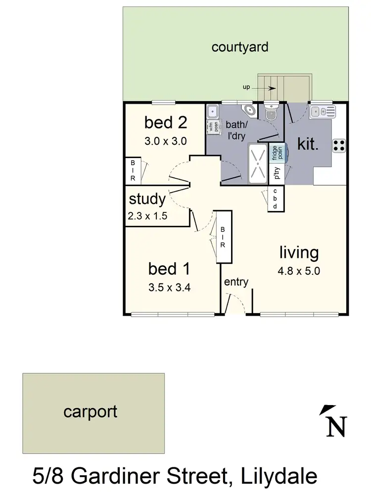 Floorplan of Homely unit listing, 5/8 Gardiner Street, Lilydale VIC 3140