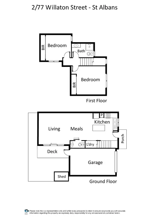 Floorplan of Homely townhouse listing, 1/32 Austin Street, St Albans VIC 3021