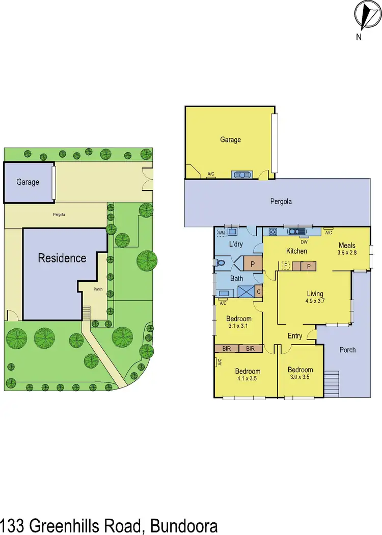 Floorplan of Homely house listing, 133 Greenhills Road, Bundoora VIC 3083