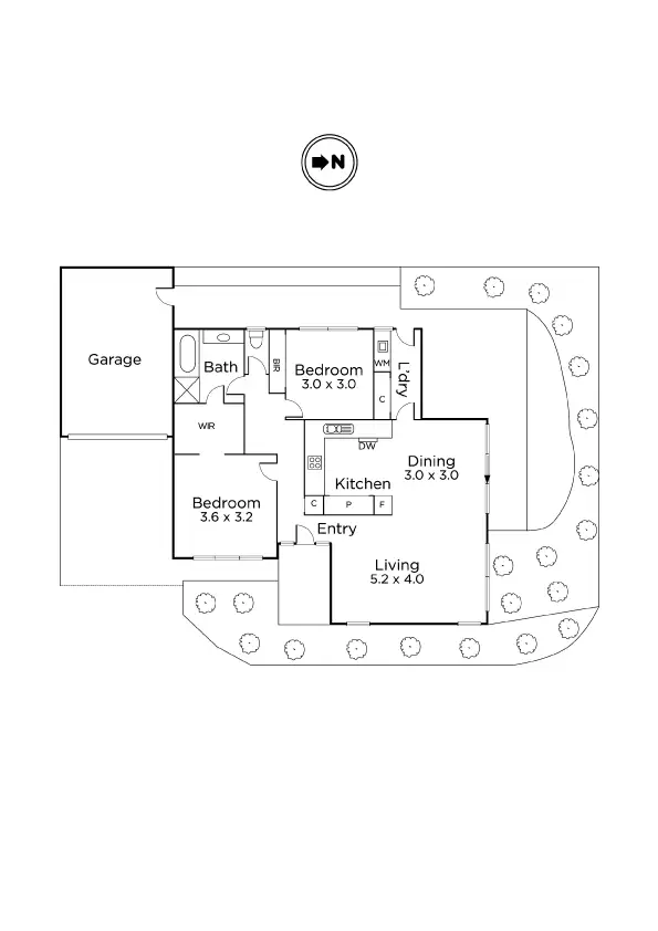 Floorplan of Homely unit listing, 2/18-20 Bloomfield Avenue, Maribyrnong VIC 3032