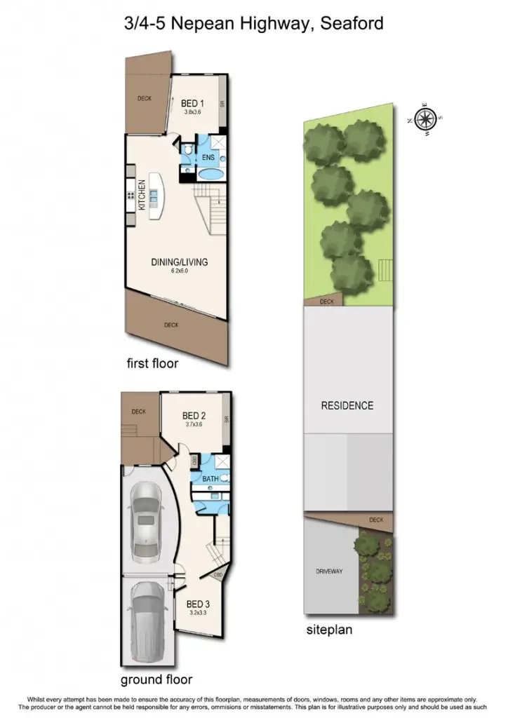 Floorplan of Homely townhouse listing, 3/4-5 Nepean Highway, Seaford VIC 3198