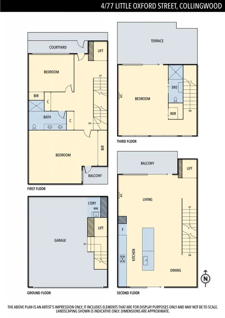 Floorplan of Homely townhouse listing, 4/77 Little Oxford Street, Collingwood VIC 3066