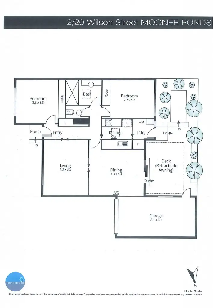 Floorplan of Homely unit listing, 2/20 Wilson Street, Moonee Ponds VIC 3039