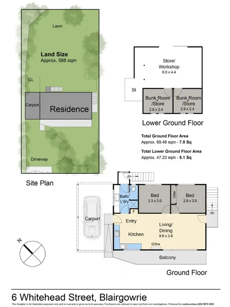 Floorplan of Homely house listing, 6 Whitehead street, Blairgowrie VIC 3942