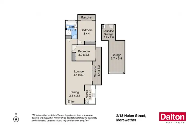 Floorplan of Homely unit listing, 2/18 Helen Street, Merewether NSW 2291