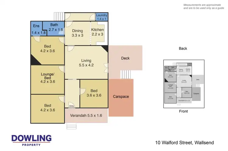 Floorplan of Homely house listing, 10 Walford Street, Wallsend NSW 2287