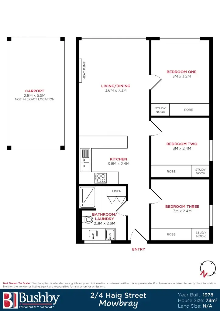 Floorplan of Homely unit listing, 2/4 Haig Street, Mowbray TAS 7248