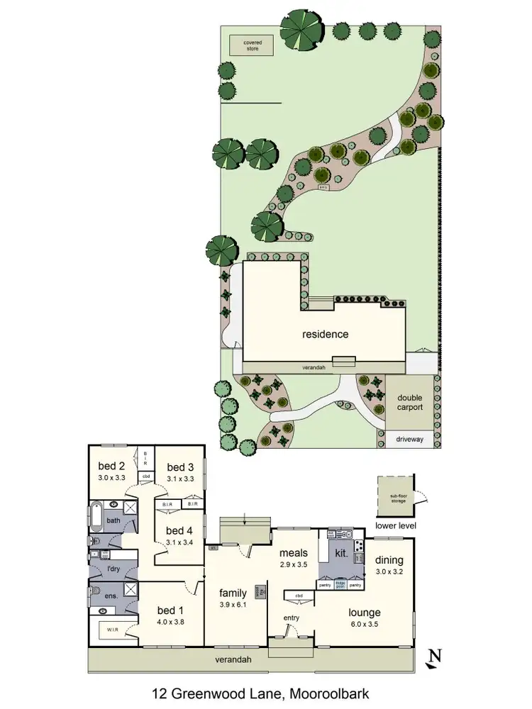 Floorplan of Homely house listing, 12 Greenwood Lane, Mooroolbark VIC 3138
