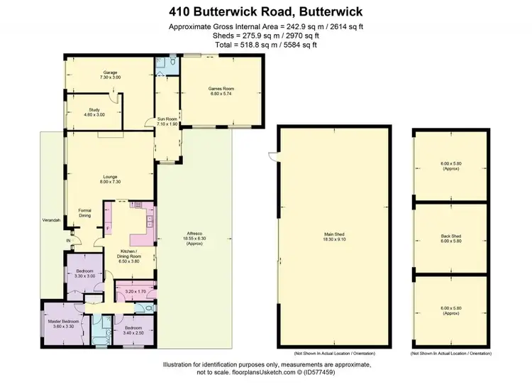 Floorplan of Homely house listing, 410 Butterwick Road, Butterwick NSW 2321