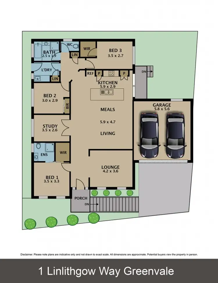 Floorplan of Homely house listing, 1 Linlithgow Way, Greenvale VIC 3059