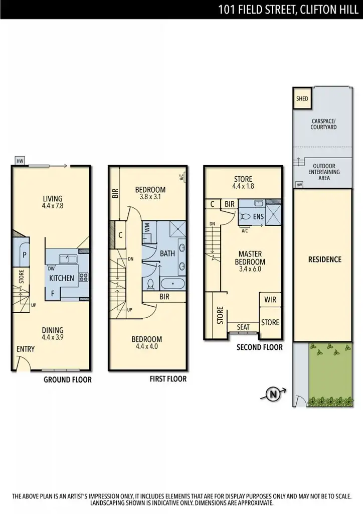 Floorplan of Homely house listing, 101 Field Street, Clifton Hill VIC 3068
