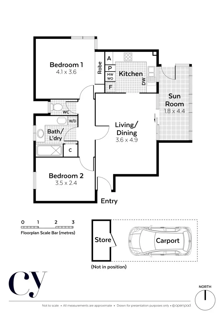 Floorplan of Homely apartment listing, 4/165 Derby Road, Shenton Park WA 6008