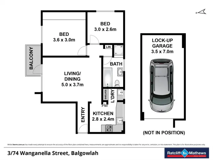 Floorplan of Homely unit listing, 3/74 Wanganella Street, Balgowlah NSW 2093
