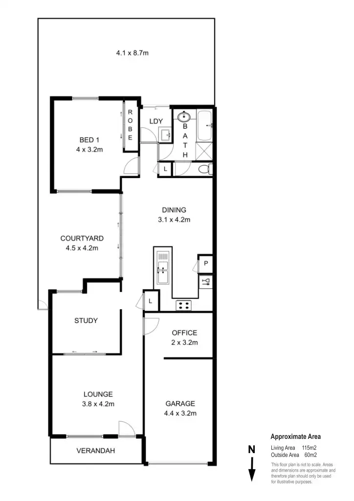 Floorplan of Homely villa listing, 7/25 Arenga Court, Mount Claremont WA 6010