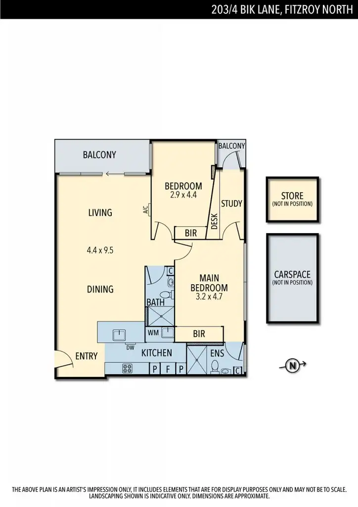 Floorplan of Homely apartment listing, 203/4 Bik Lane, Fitzroy North VIC 3068