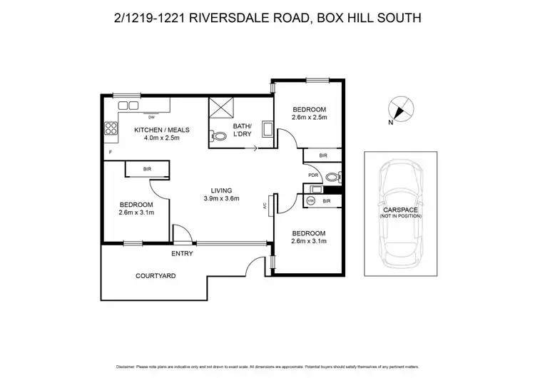 Floorplan of Homely apartment listing, 2/1219-1221 Riversdale Rd, Box Hill South VIC 3128