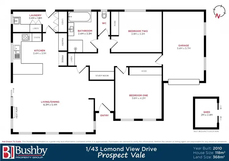 Floorplan of Homely unit listing, 1/43 Lomond View Drive, Prospect Vale TAS 7250