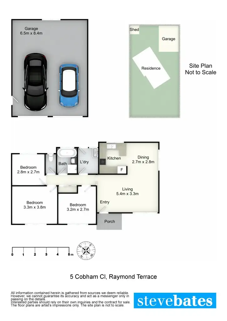 Floorplan of Homely house listing, 5 Cobham Close, Raymond Terrace NSW 2324