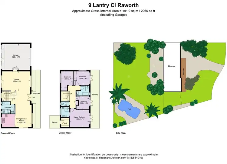 Floorplan of Homely house listing, 9 Lantry Close, Raworth NSW 2321