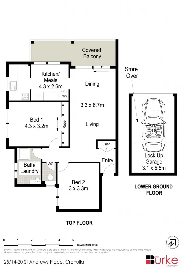 Floorplan of Homely apartment listing, 25/14-20 St Andrews Place, Cronulla NSW 2230
