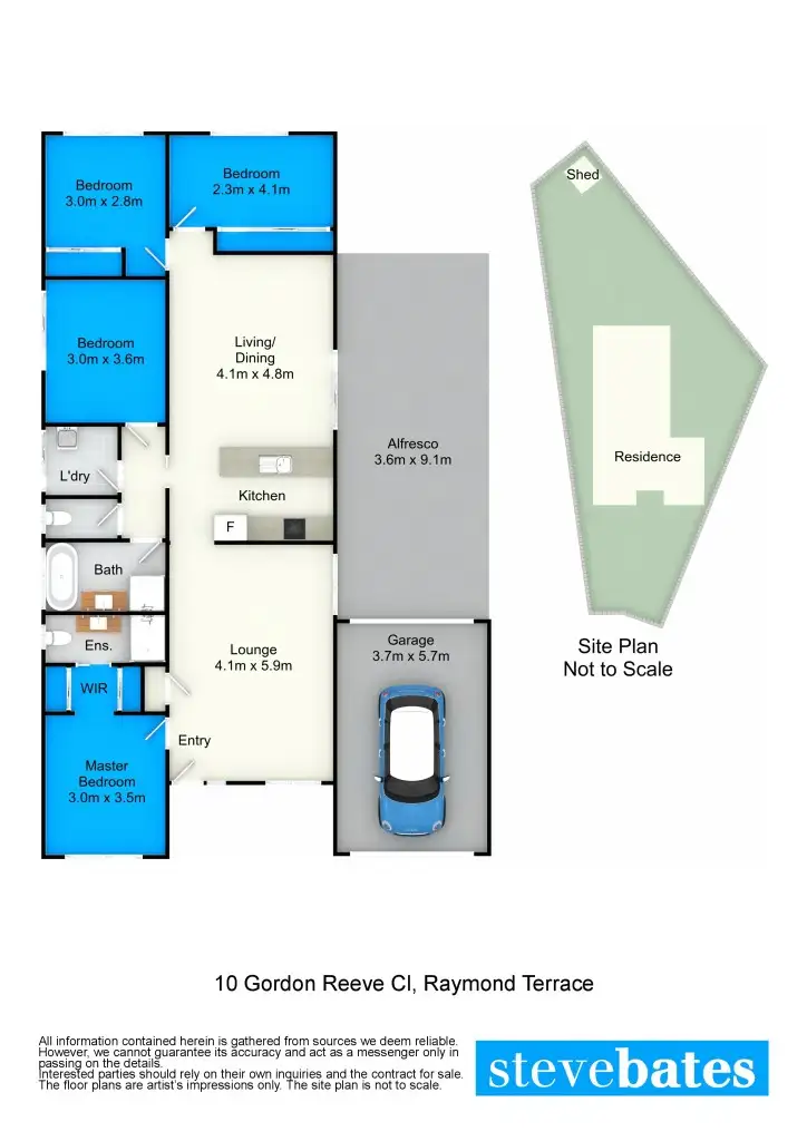 Floorplan of Homely house listing, 10 Gordon Reeve Close, Raymond Terrace NSW 2324