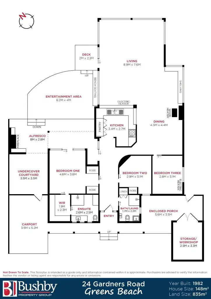 Floorplan of Homely house listing, 24 Gardners Road, Greens Beach TAS 7270