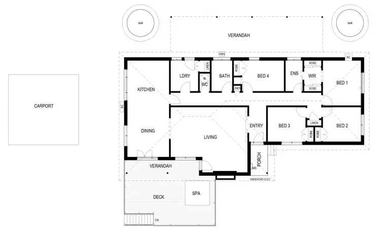 Floorplan of Homely house listing, 1932 Whittlesea-Yea Road, Kinglake West VIC 3757