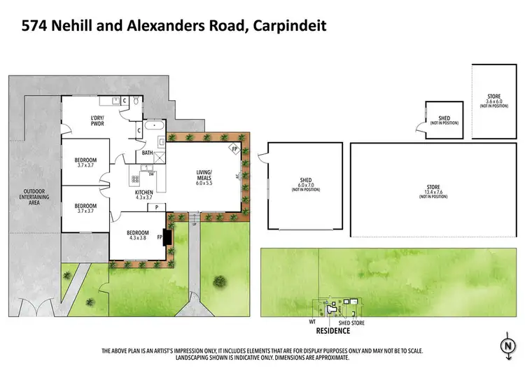 Floorplan of Homely rural property listing, 574 Nehill and Alexanders Road, Carpendeit VIC 3260