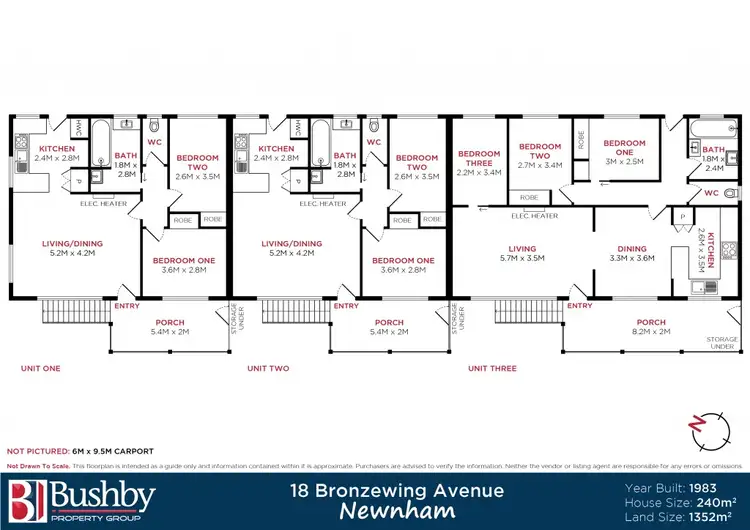 Floorplan of Homely unit listing, 18 Bronzewing Avenue, Newnham TAS 7248