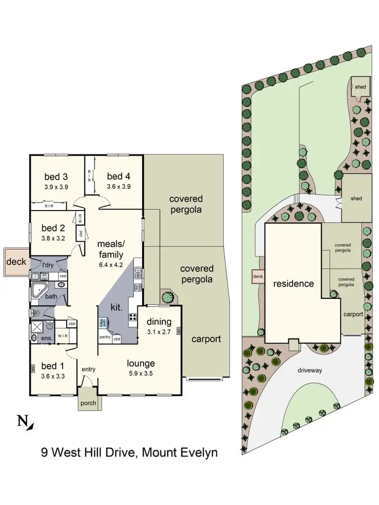 Floorplan of Homely house listing, 9 West Hill Drive, Mount Evelyn VIC 3796