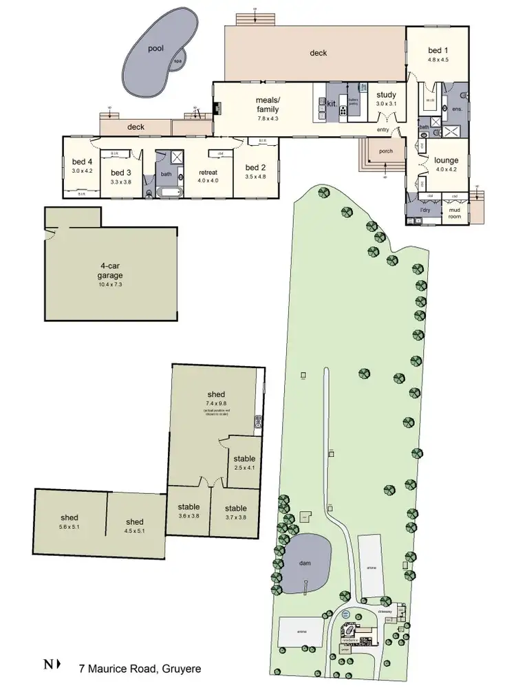 Floorplan of Homely house listing, 7 Maurice Road, Gruyere VIC 3770