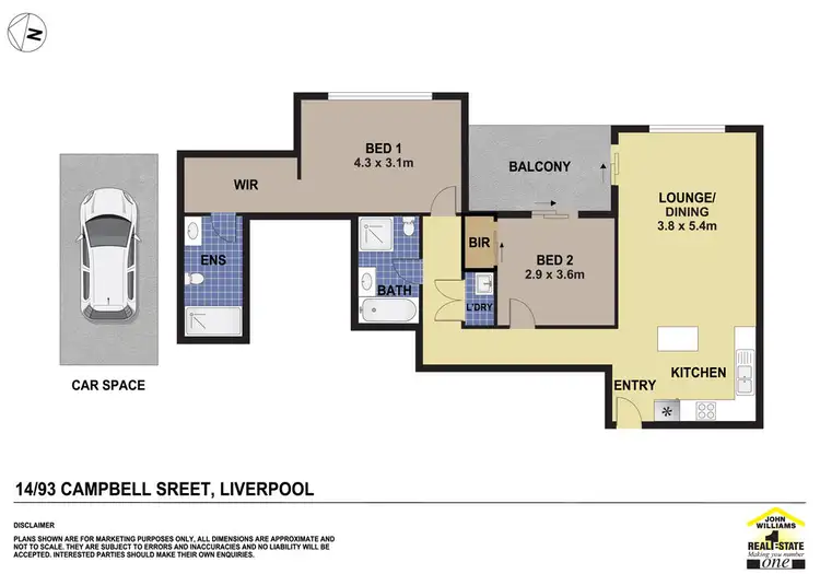 Floorplan of Homely unit listing, 14/93-95 Campbell Street, Liverpool NSW 2170