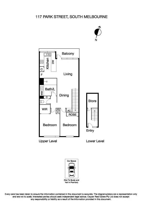 Floorplan of Homely apartment listing, 117 Park Street, South Melbourne VIC 3205