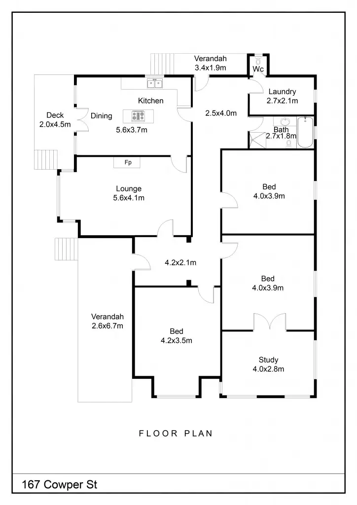 Floorplan of Homely house listing, 167 Cowper Street, Goulburn NSW 2580