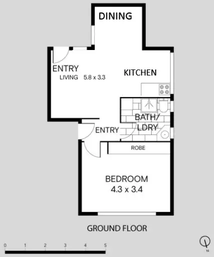 Floorplan of Homely apartment listing, 5/46A Moruben Road, Mosman NSW 2088