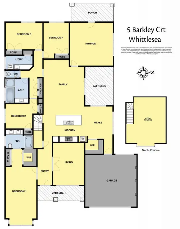 Floorplan of Homely house listing, 5 Barkeley Court, Whittlesea VIC 3757