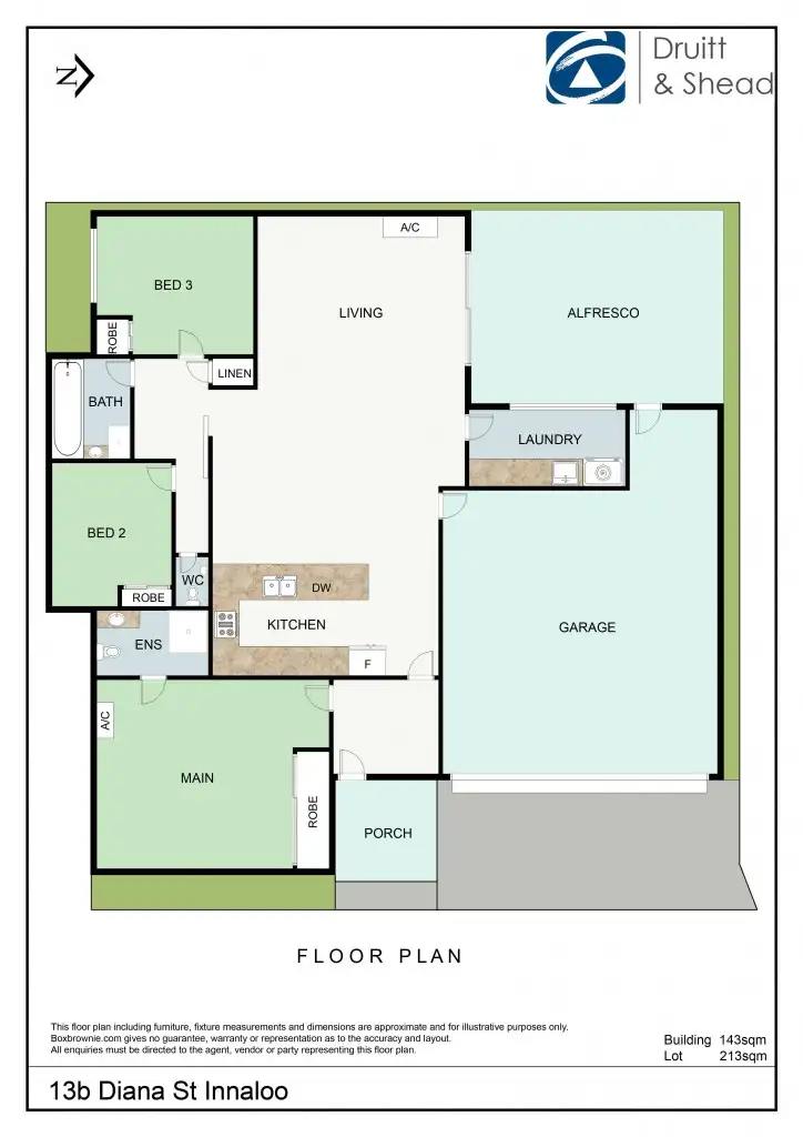 Floorplan of Homely villa listing, 13B Diana Street, Innaloo WA 6018