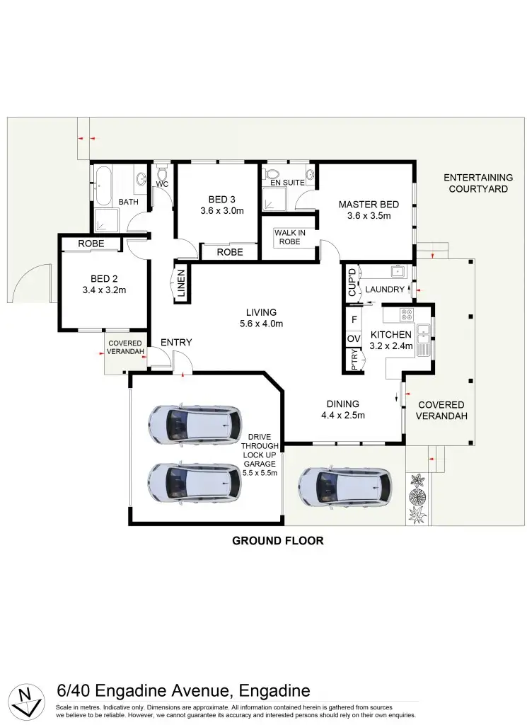 Floorplan of Homely villa listing, 6/40 Engadine Avenue, Engadine NSW 2233